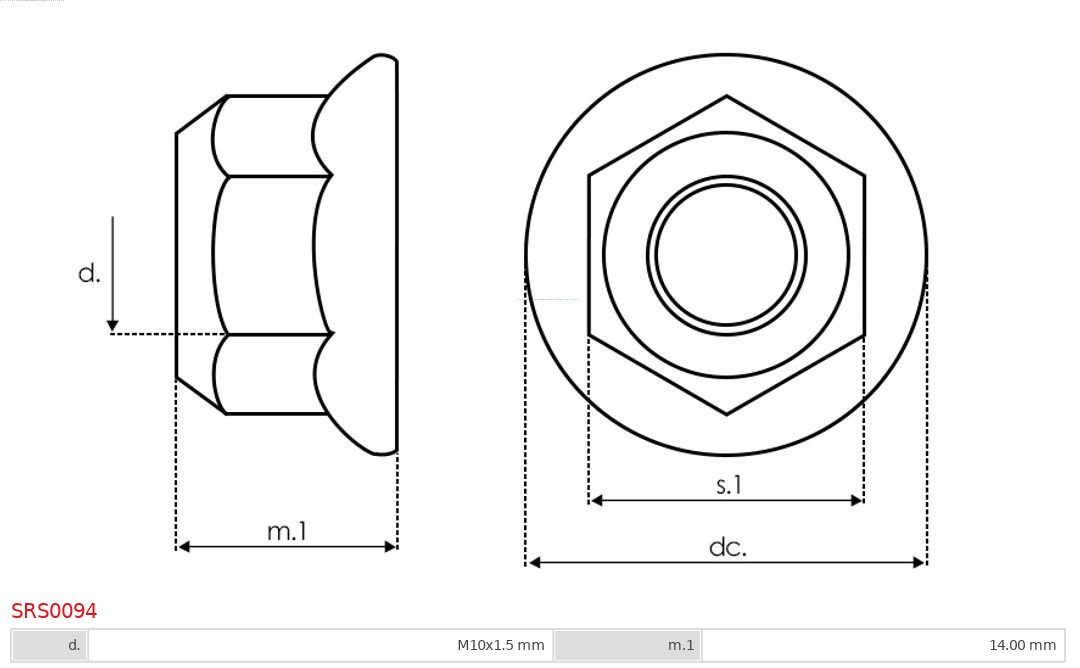 AS-PL Reparatieset, alternator SRS0094
