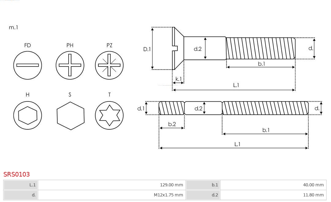 AS-PL Reparatieset, alternator SRS0103