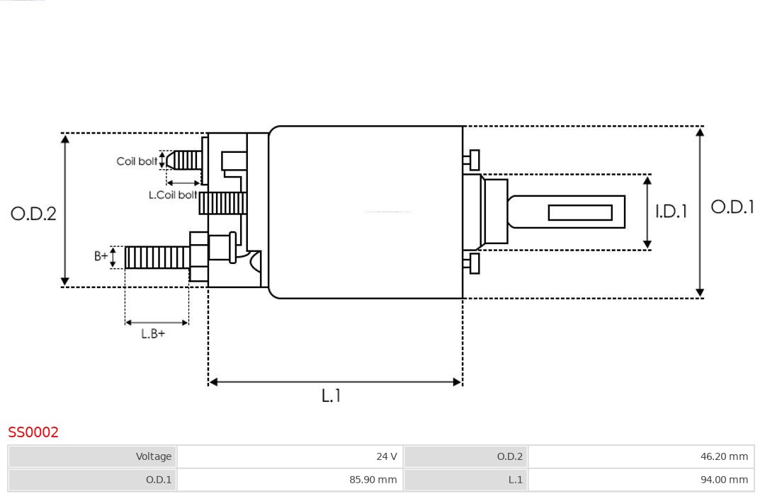 AS-PL Starter magneetschakelaar SS0002