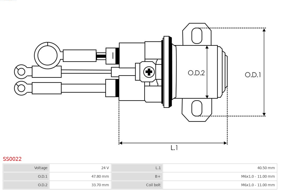 AS-PL Starter magneetschakelaar SS0022