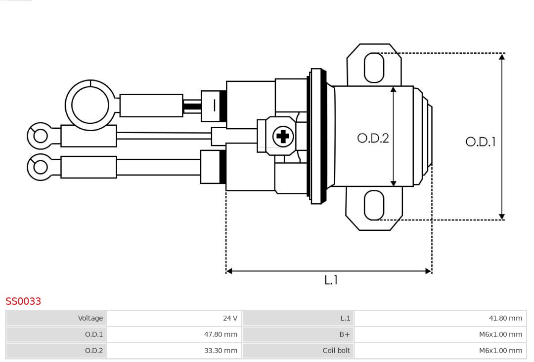 AS-PL Starter magneetschakelaar SS0033