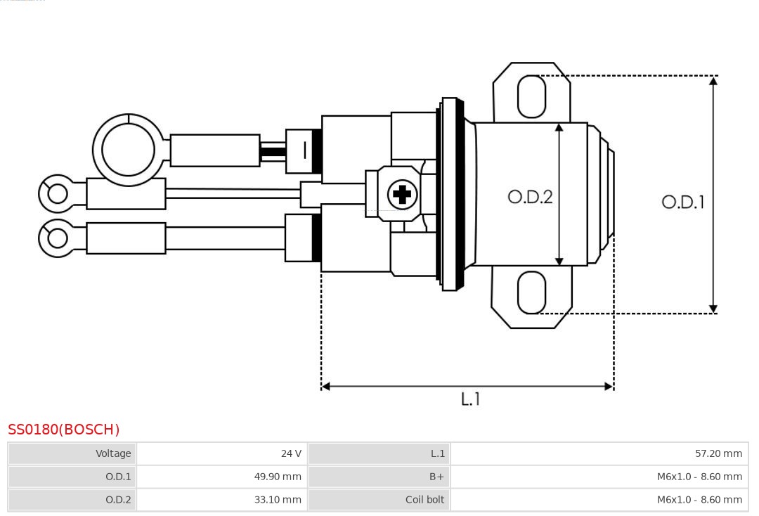 AS-PL Starter magneetschakelaar SS0180(BOSCH)