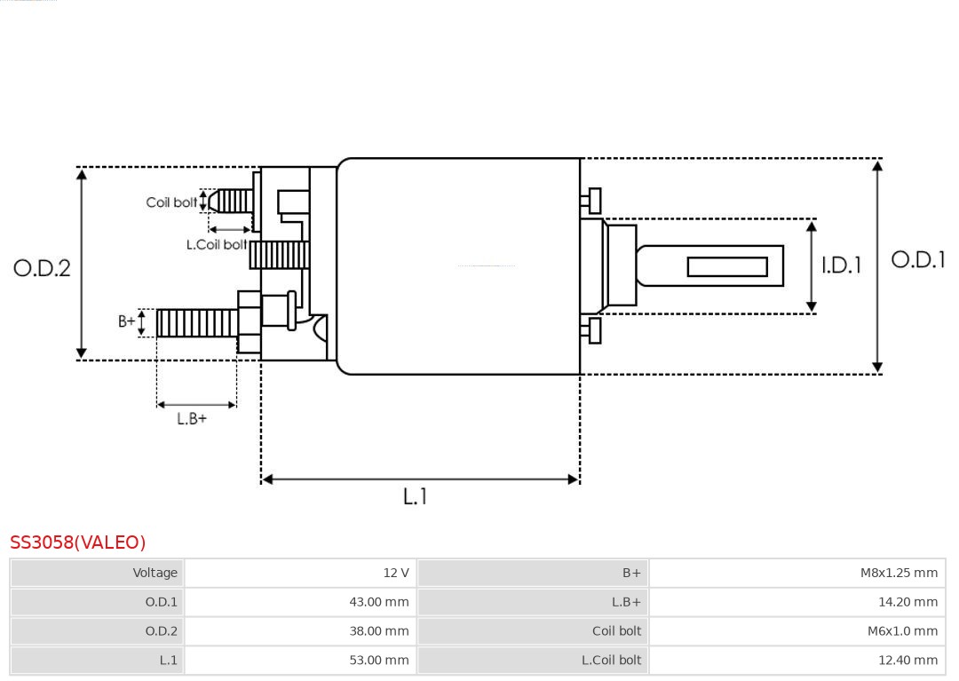 AS-PL Starter magneetschakelaar SS3058(VALEO)