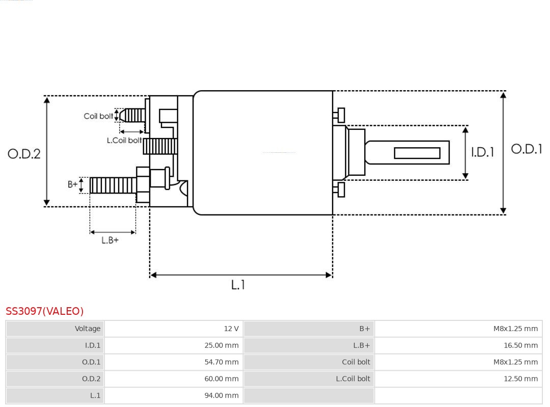 AS-PL Starter magneetschakelaar SS3097(VALEO)