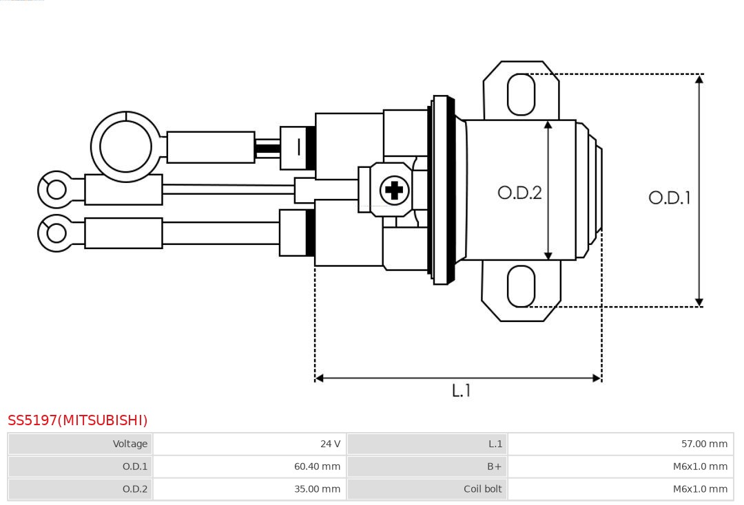 AS-PL Starter magneetschakelaar SS5197(MITSUBISHI)
