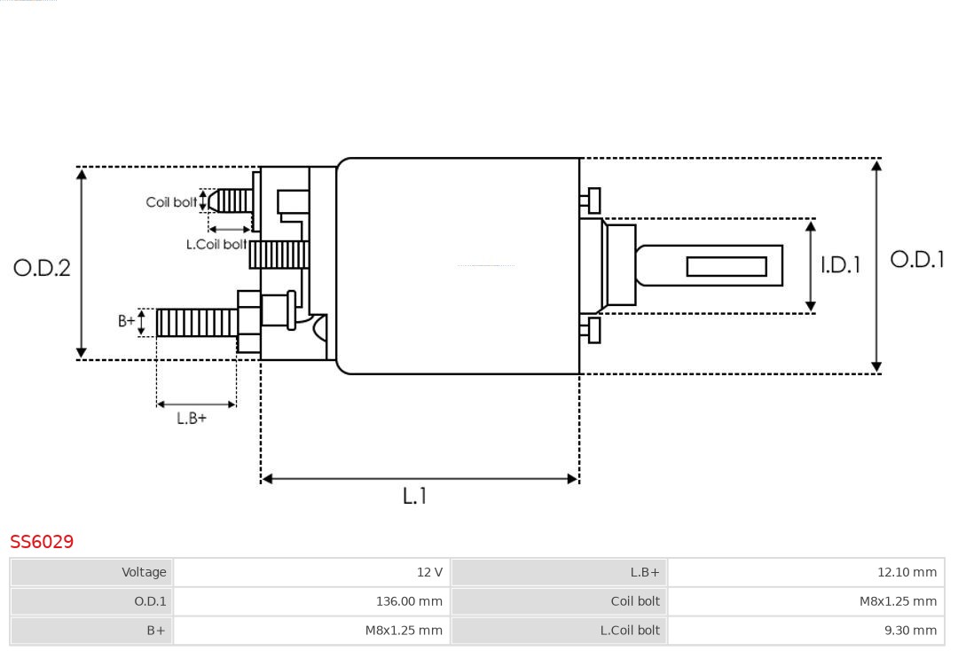 AS-PL Starter magneetschakelaar SS6029