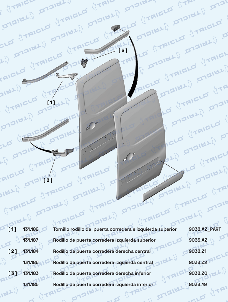 Triclo Rolgeleiding schuifdeur 131185