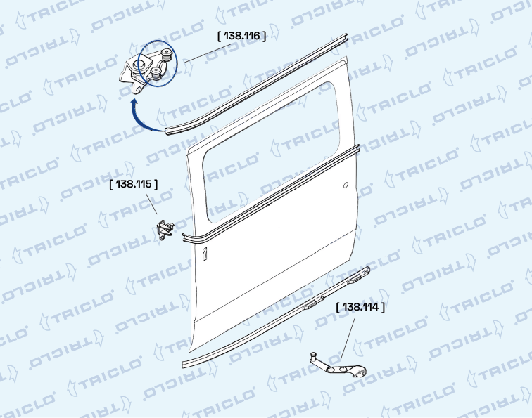 Triclo Rolgeleiding schuifdeur 138116