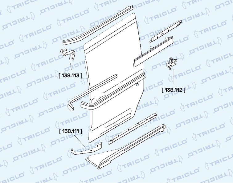 Triclo Rolgeleiding schuifdeur 138112