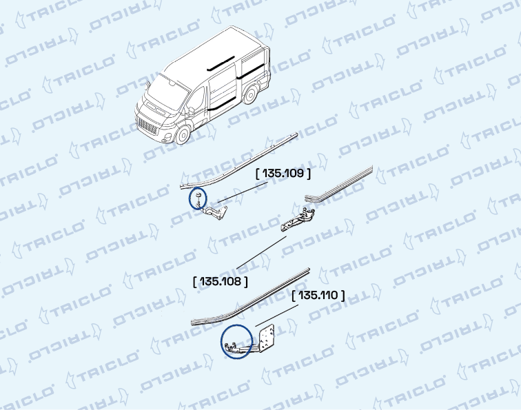 Triclo Rolgeleiding schuifdeur 135109