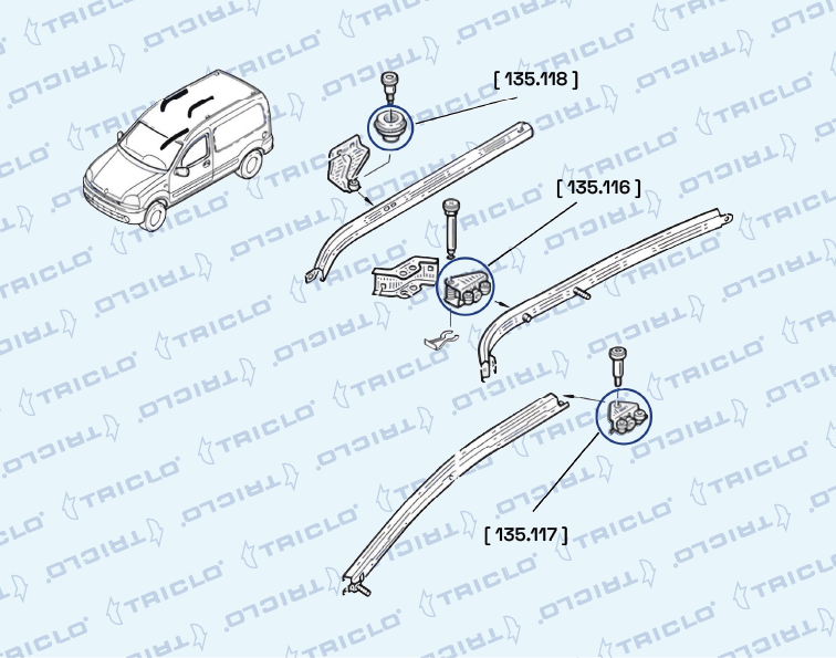 Triclo Rolgeleiding schuifdeur 135116