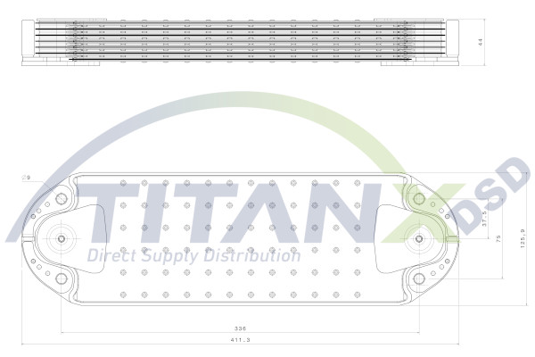 Oliekoeler motorolie Titanx OX129004