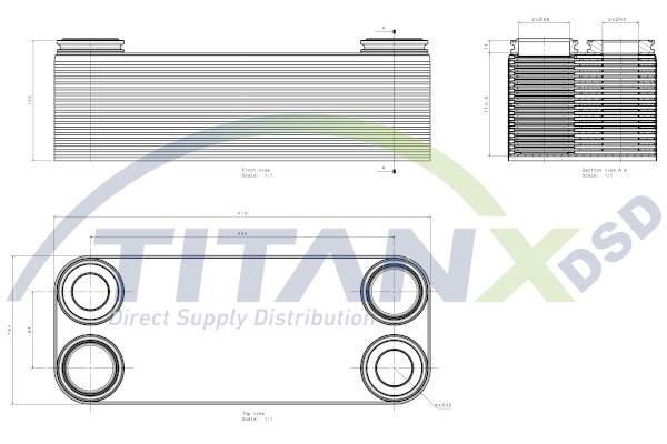 Oliekoeler motorolie Titanx OX129009