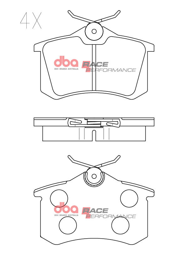 Remblokkenset, schijfrem Dba Australia DB1449RP
