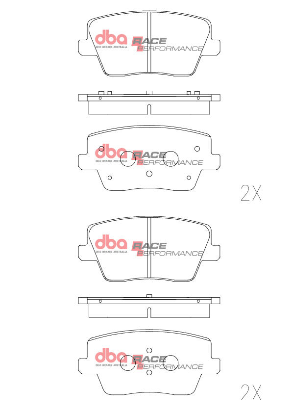 Remblokkenset, schijfrem Dba Australia DB15013RP