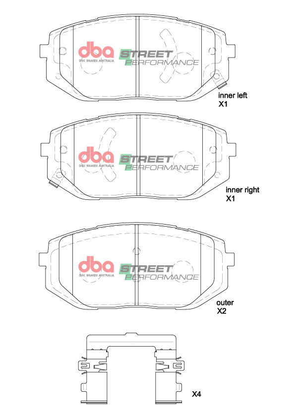 Remblokkenset, schijfrem Dba Australia DB2647SP