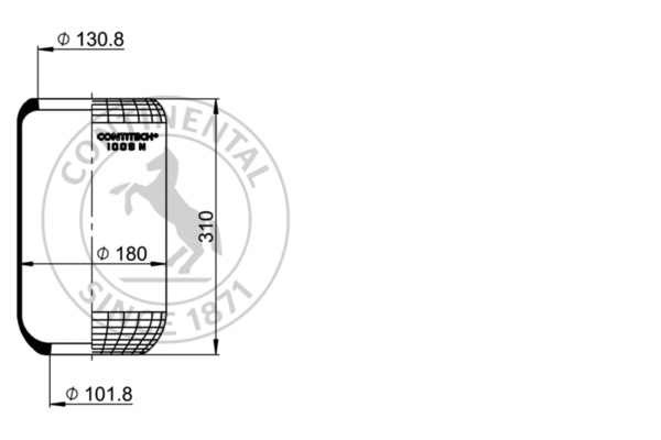 Contitech Air Spring Veerbalg 1009 N
