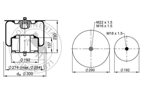 Contitech Air Spring Veerbalg 1417 N P01