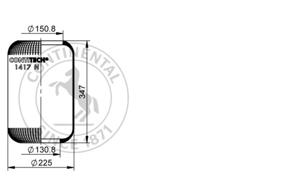 Contitech Air Spring Veerbalg 1417 N