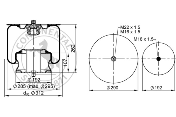 Contitech Air Spring Veerbalg 1782 N1 P01