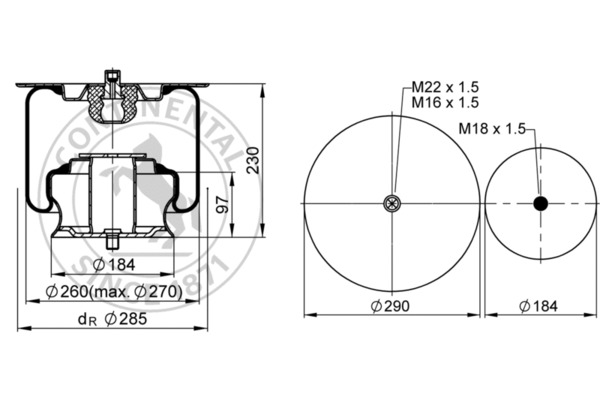 Contitech Air Spring Veerbalg 1924 N1 P05