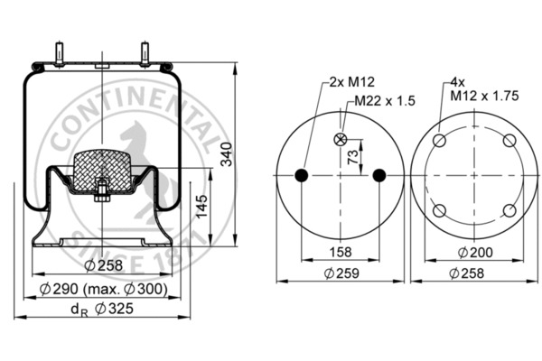Contitech Air Spring Veerbalg 4004 N P05