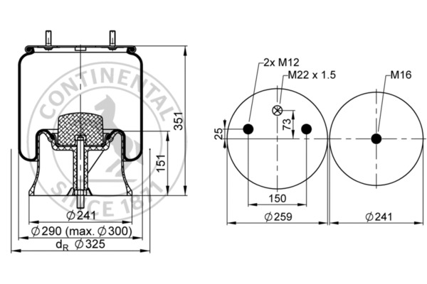 Contitech Air Spring Veerbalg 4022 N P05