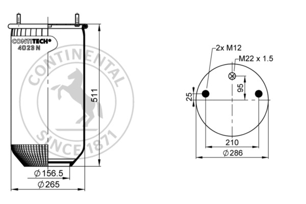 Contitech Air Spring Veerbalg 4023 N P06