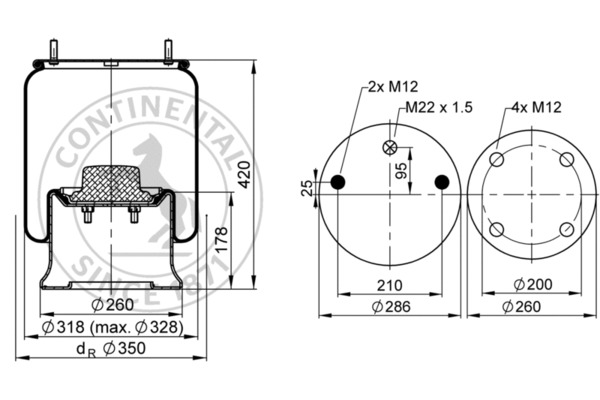 Contitech Air Spring Veerbalg 4028 N P02