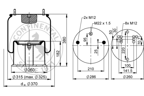 Contitech Air Spring Veerbalg 4035 N P02