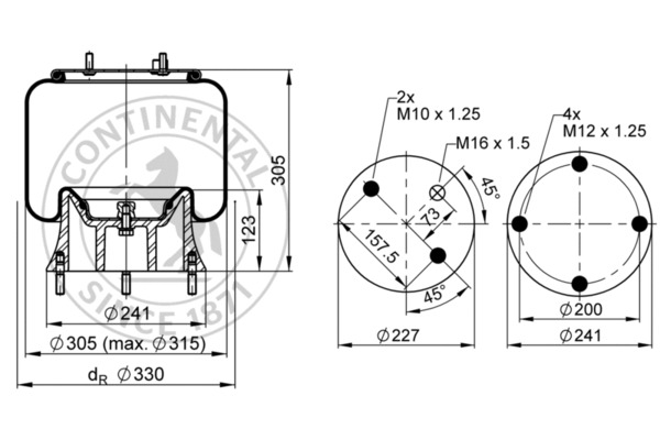 Contitech Air Spring Veerbalg 4154 N P05