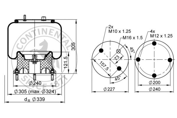 Contitech Air Spring Veerbalg 4154 N P06