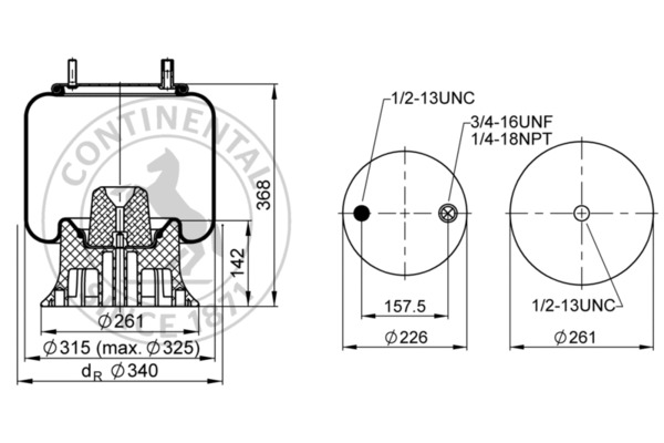 Contitech Air Spring Veerbalg 4156 N P10