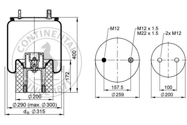 Contitech Air Spring Veerbalg 4157 N P05