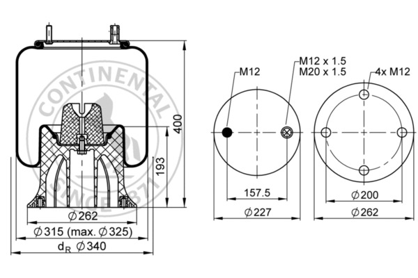 Contitech Air Spring Veerbalg 4159 N P14