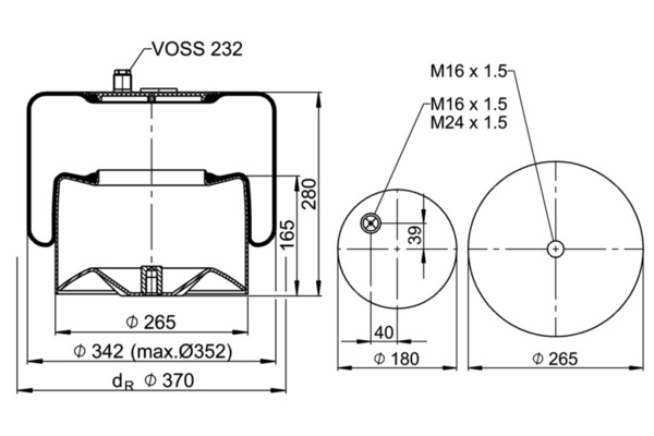 Contitech Air Spring Veerbalg 4183 N P25