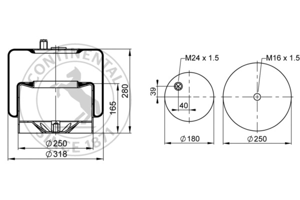 Contitech Air Spring Veerbalg 4185 N P21