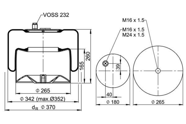 Contitech Air Spring Veerbalg 4187 N P23