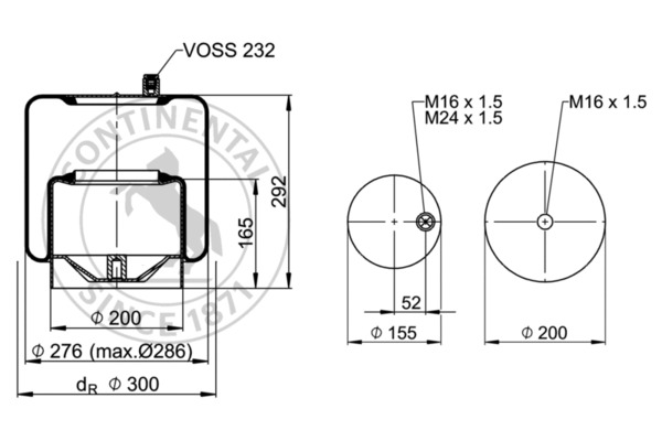 Contitech Air Spring Veerbalg 4390 N P21