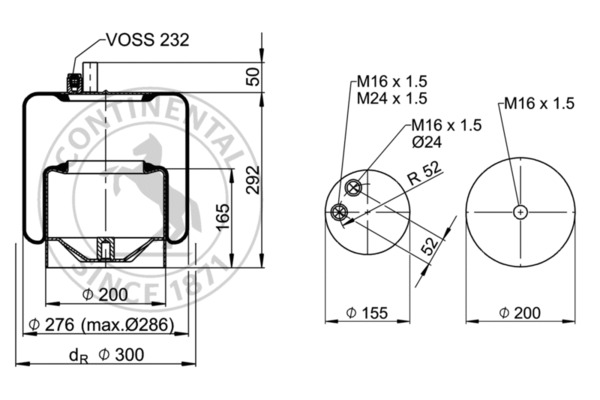 Contitech Air Spring Veerbalg 4390 N P22