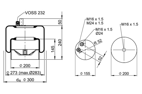 Contitech Air Spring Veerbalg 4391 N P22