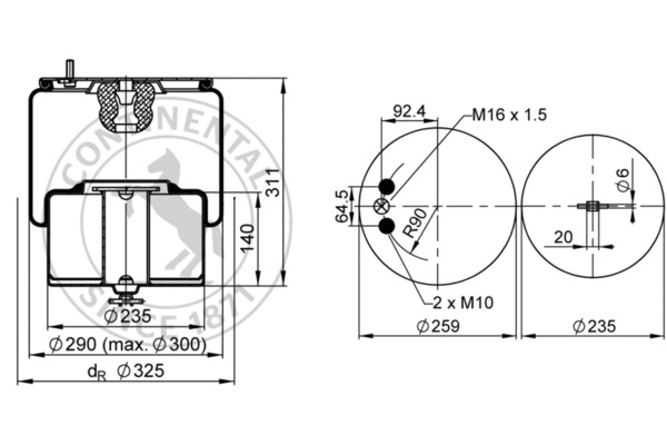 Contitech Air Spring Veerbalg 4420 N P01