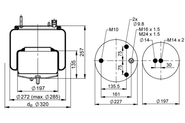 Contitech Air Spring Veerbalg 4561 N P02