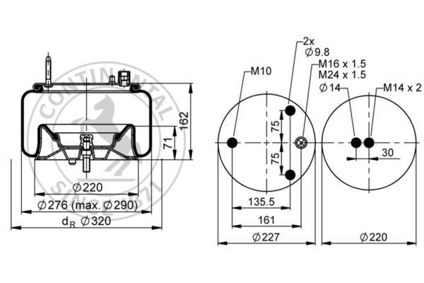 Contitech Air Spring Veerbalg 4563 N P02