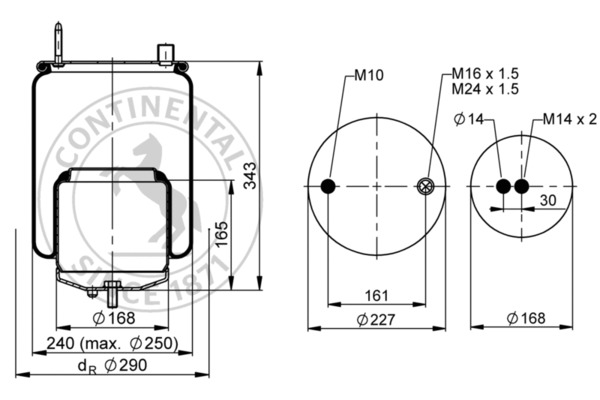 Contitech Air Spring Veerbalg 4570 N P01