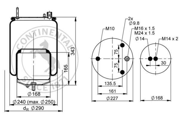 Contitech Air Spring Veerbalg 4570 N P02