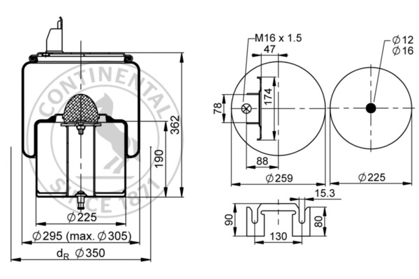 Contitech Air Spring Veerbalg 4580 N P01