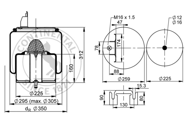 Contitech Air Spring Veerbalg 4580 N P02