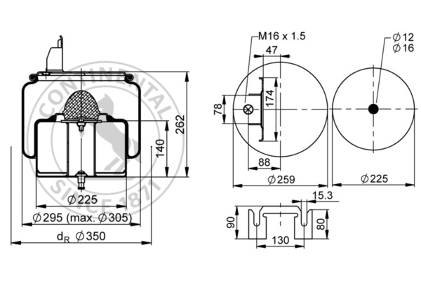 Contitech Air Spring Veerbalg 4582 N P01