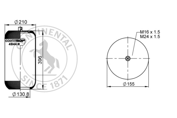 Contitech Air Spring Veerbalg 4644 N